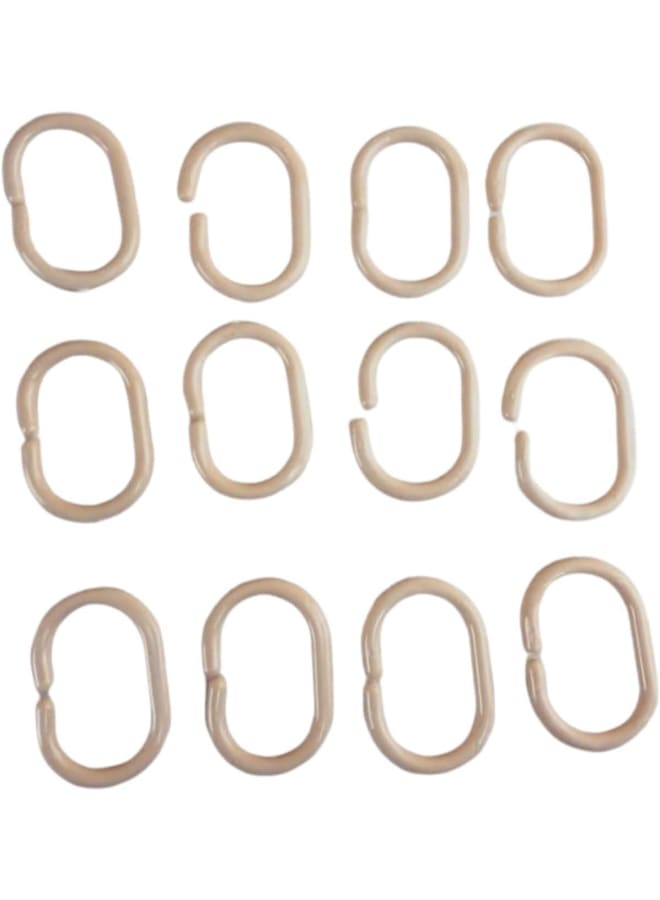 Oval plastic connectors with a side opening - durable and lightweight for hanging curtains, crafting, and organizing tools. 