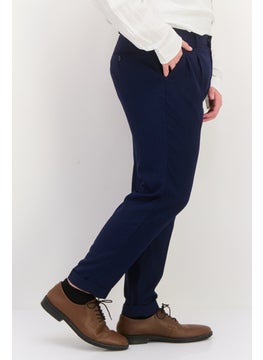 Sorbino Men Regular Fit Solid Dress Pants, Navy  - Image 2