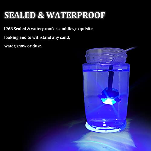 PSEQT 3 LED Round Boat Interior Deck Transom Courtesy Utility Light Marine Step Cockpit Lighting Waterproof for Fishing Pontoon Kayak Yacht Sailboat (Blue, 10Pcs)… - Image 4