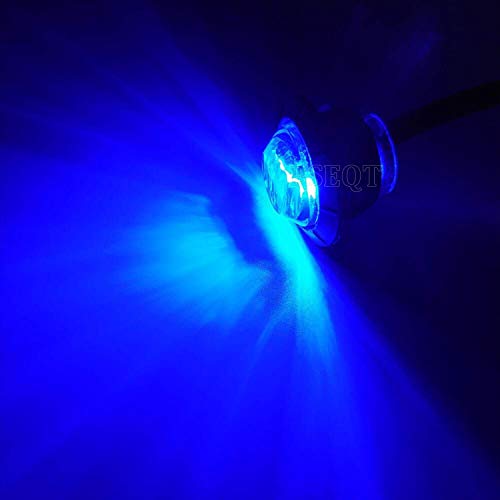 PSEQT 3 LED Round Boat Interior Deck Transom Courtesy Utility Light Marine Step Cockpit Lighting Waterproof for Fishing Pontoon Kayak Yacht Sailboat (Blue, 10Pcs)… - Image 2