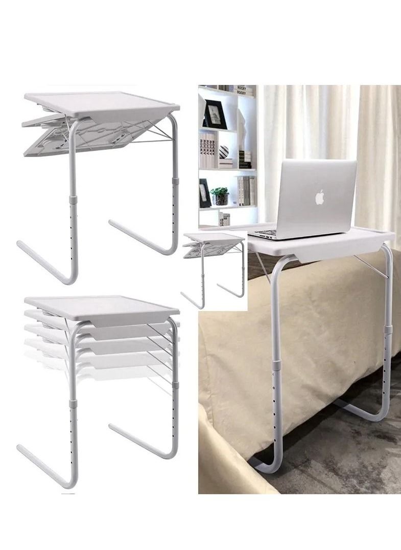 Table Mate Foldable Portable Multi-purpose Laptop Table White  - Image 1