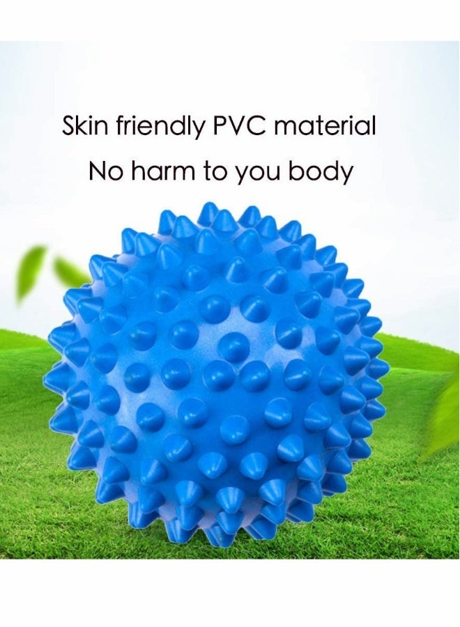 Spiky Massage Balls for Foot, Back, Muscles, Plantar Fasciitis, Muscle Soreness Massager Ball Exercise, Yoga, Deep Tissue Myofascial Release Trigger Point Recovery (4 Pcs, Green, Pink, Purple, Blue)