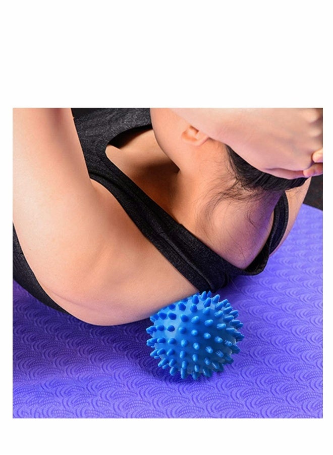 Spiky Massage Balls for Foot, Back, Muscles, Plantar Fasciitis, Muscle Soreness Massager Ball Exercise, Yoga, Deep Tissue Myofascial Release Trigger Point Recovery (4 Pcs, Green, Pink, Purple, Blue)