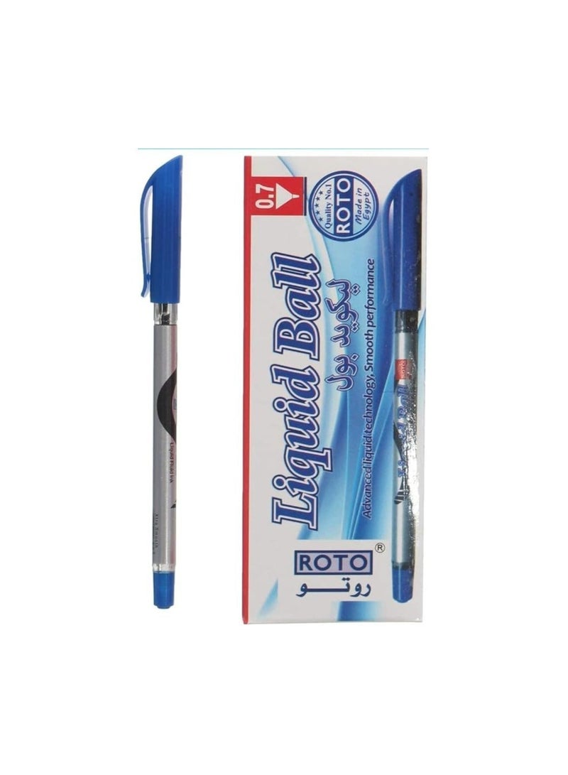 Roto Blue Ballpoint Pen Box – 0.7 mm Smooth Writing - Image 2