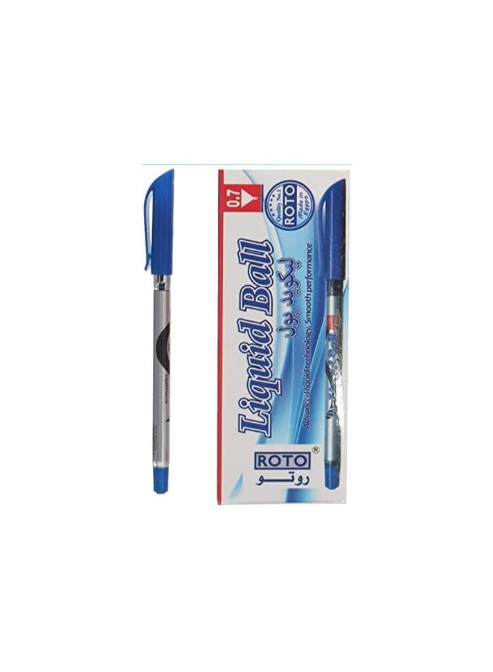 Generic Roto liquid ball ballpoint pen, 0.7 mm, blue - pack of 12 - Image 2