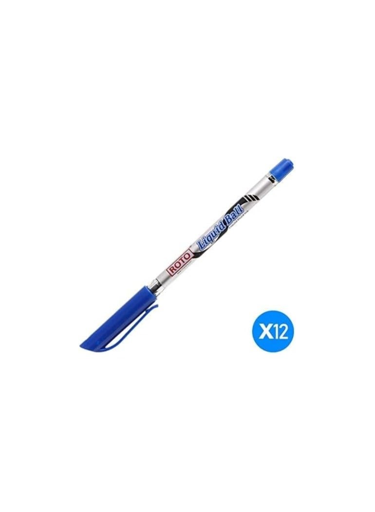 Generic Roto liquid ball ballpoint pen, 0.7 mm, blue - pack of 12 - Image 3