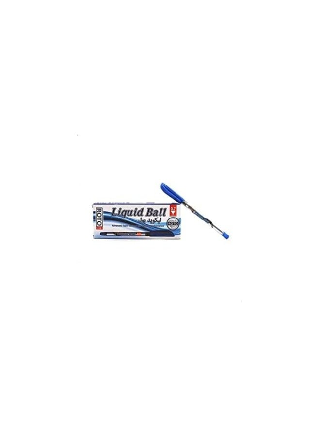 Generic Roto liquid ball ballpoint pen, 0.7 mm, blue - pack of 12 - Image 4