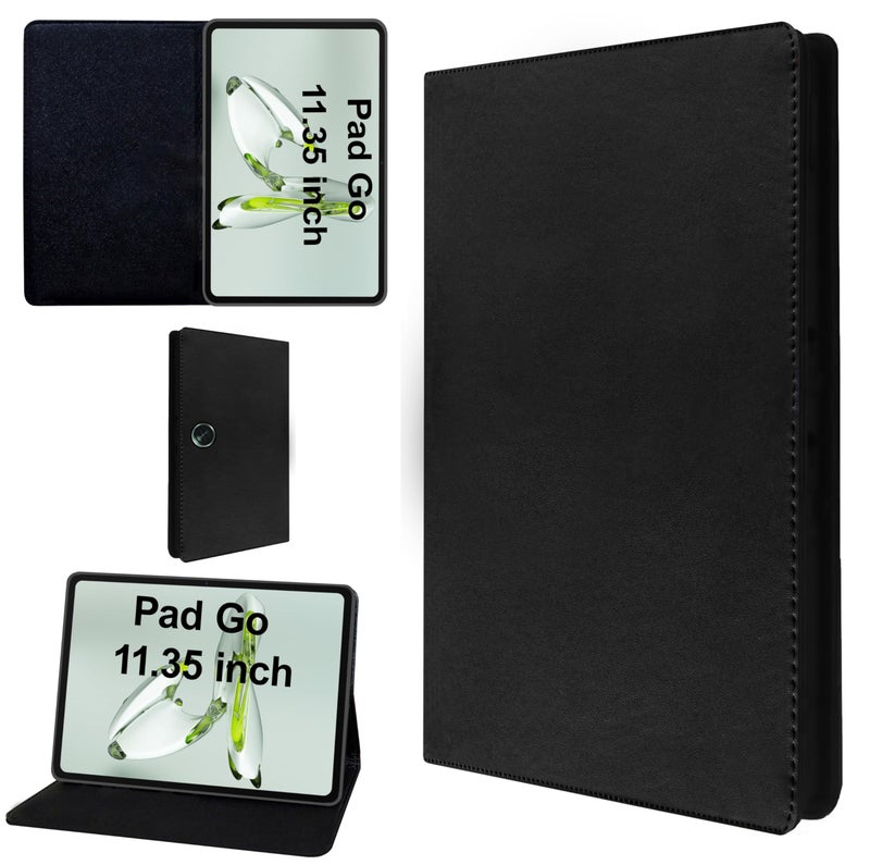 TGK Leather Flip Stand Case Cover for OnePlus Pad Go 11.35 inch (Black) - Image 1
