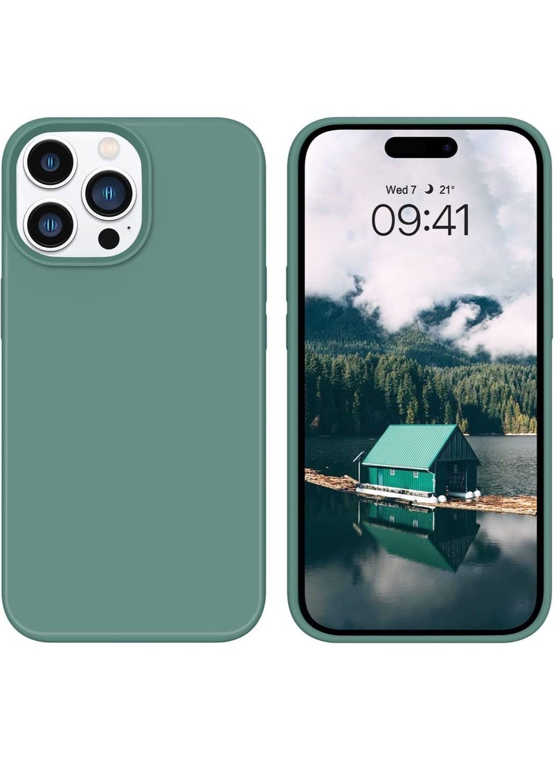 Case for iPhone 14 Pro Max 6.7 Inch Liquid Silicone Soft Gel Rubber Slim Thin Microfiber Lining Cushion Texture Cover Shockproof Protective Phone Case - Image 1