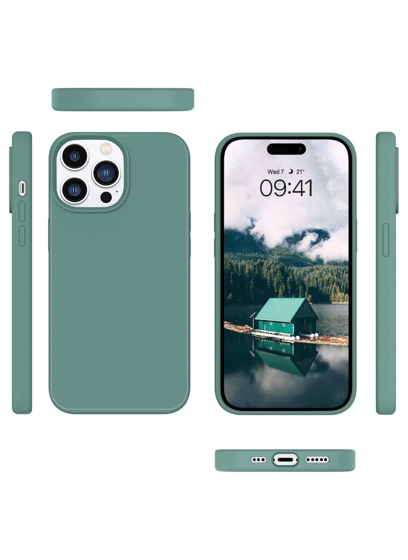 Case for iPhone 14 Pro Max 6.7 Inch Liquid Silicone Soft Gel Rubber Slim Thin Microfiber Lining Cushion Texture Cover Shockproof Protective Phone Case - Image 5