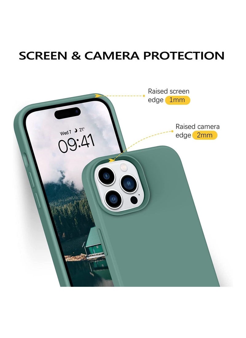 Case for iPhone 14 Pro Max 6.7 Inch Liquid Silicone Soft Gel Rubber Slim Thin Microfiber Lining Cushion Texture Cover Shockproof Protective Phone Case - Image 4