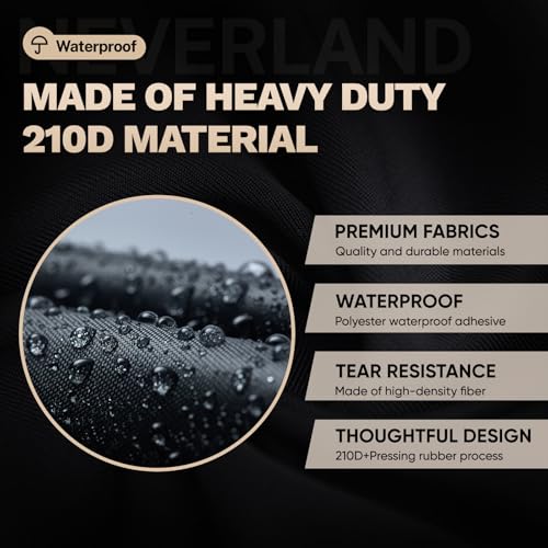 NEVERLAND Zero Turn Mower Cover AntiUV Lawn Mower Cover Waterproof Outdoor 210D Lawn Tractor Cover with Drawstring Storage Bag Universal Fit up to 60 Decks Handles and Dual Air Vents - Image 3