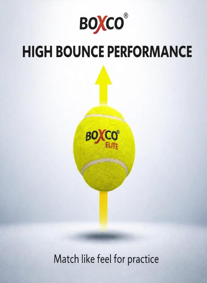 BOXCO Elite Medium Weight Tennis Cricket Ball, Practice Ball, Cricket Training Ball,Lawn Cricket (Yellow, Pack of 4) - Image 4