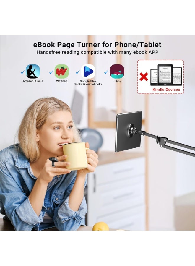 Scrolling Ring Remote for TikTok YouTube Instagram Shorts Video, Scroller Page Turner Clicker for APP Compatible with iPhone iPad Android Phone, Remote Shutter Control for Phone Camera - Image 4