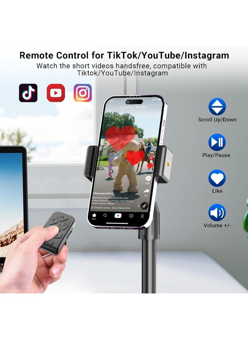 Scrolling Ring Remote for TikTok YouTube Instagram Shorts Video, Scroller Page Turner Clicker for APP Compatible with iPhone iPad Android Phone, Remote Shutter Control for Phone Camera - Image 2