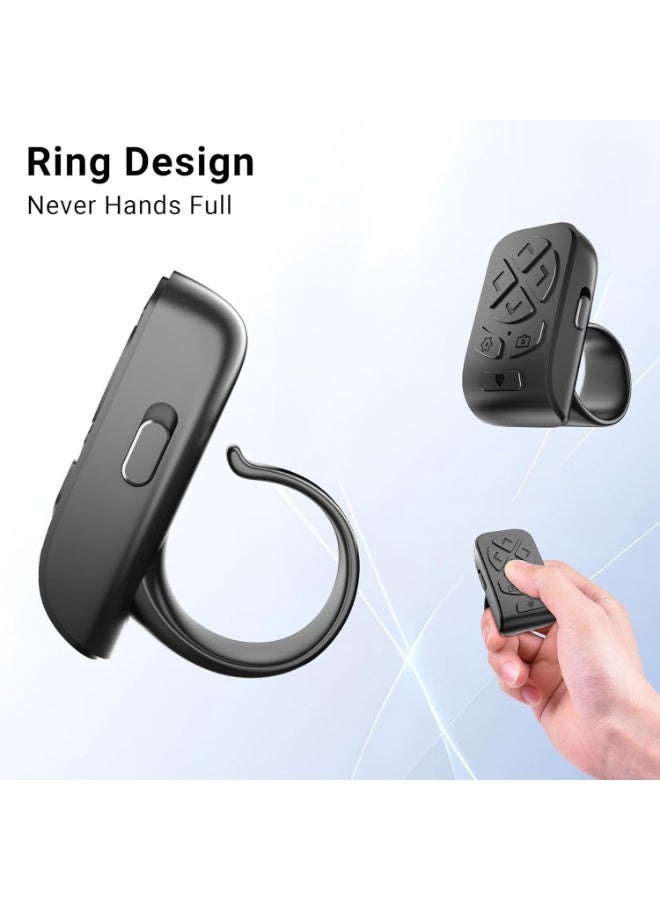 Scrolling Ring Remote for TikTok YouTube Instagram Shorts Video, Scroller Page Turner Clicker for APP Compatible with iPhone iPad Android Phone, Remote Shutter Control for Phone Camera - Image 5