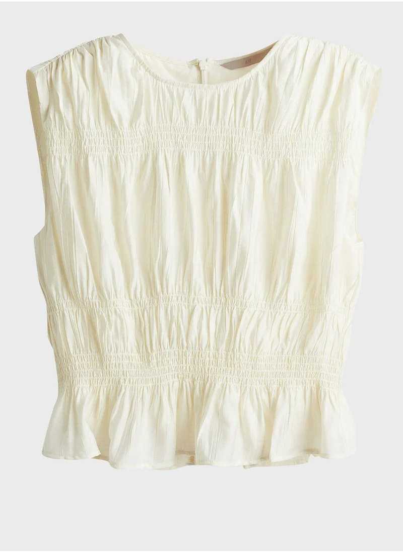 H&M Ruched Tiered Top