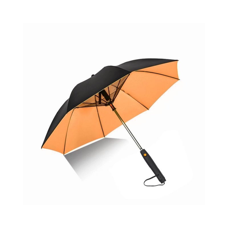 Portable Cooling Umbrella with Built-in Fan & Mist Spray – UV Protection UPF 50 + Semi-Automatic Golf Umbrella for Adults - Image 1