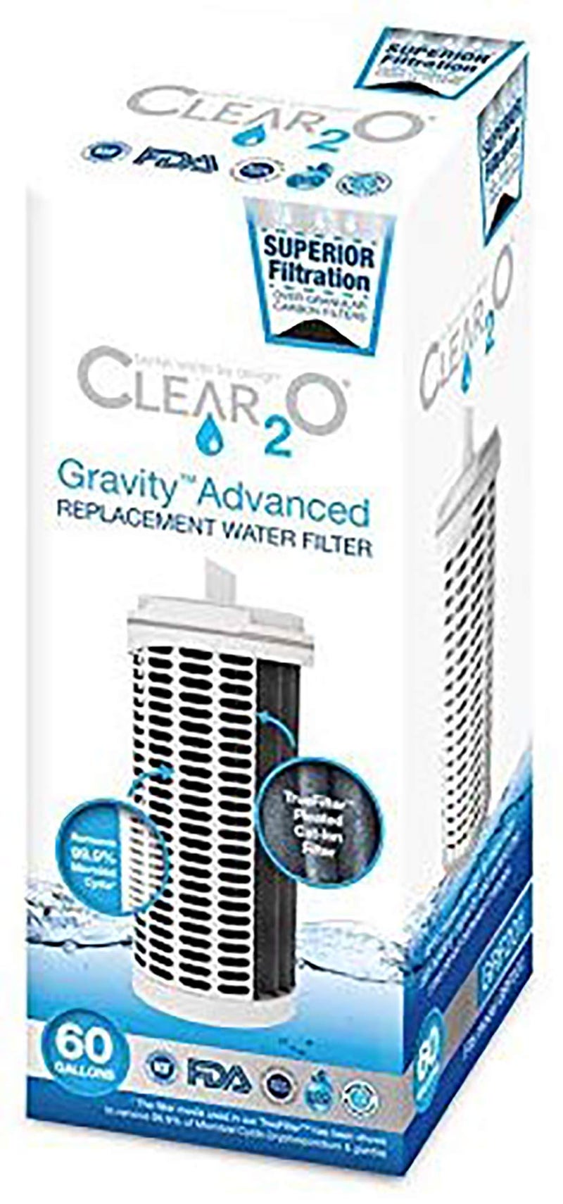 Clear2o Gravity Replacement Water Filter with Pleated Filter Design to Maximize Dirt-Holding Capacity (3-Pack), ,White - Image 5