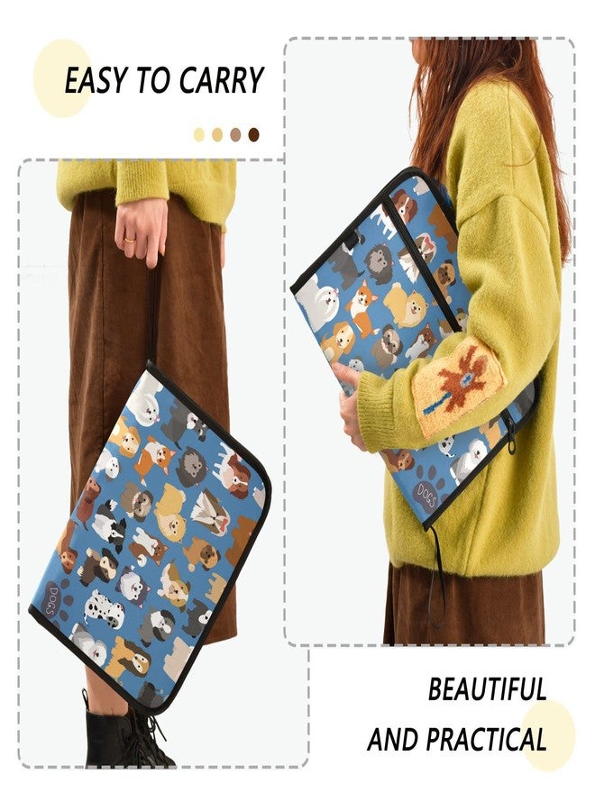 ZZKKO Cute Dogs 13 Pockets Expanding File Folder with Sticky Labels Accordion File Folder Document Organizer Letter Size A4 Papers Expandable File Keeper - Image 4