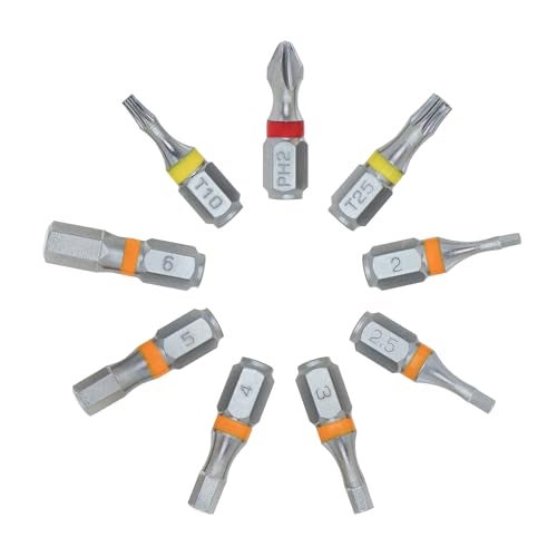 711L Color-Coded 9-Piece Hex Bit Set – 1/4” Drive | Extra 1mm Extended Base for Quick Release | Laser-Engraved Sizes | S2 Alloy Steel for Durability - Image 1