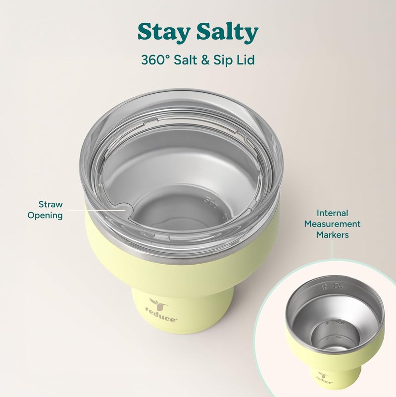 Cost effective fine quality Reduce Saltini 16oz Cocktail Tumbler - Insulated Margarita Tumbler with Lid-Keeps Drinks Cold for 10 Hours-360 Sippable Martini Glass Alternative-Shatterproof Perfect for Parties - Multicolor - 4 Pack Single & bulk use compatible - Image 5