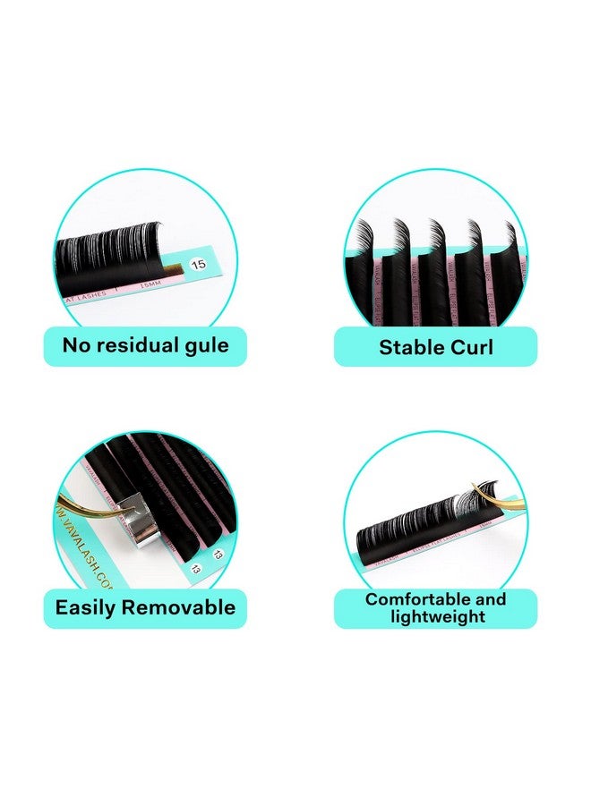 VAVALASH Ellipse Eyelash Extensions 0.2Mm D Curl 10Mm Flat Eyelash Extension Supplies Light Lashes Matte Individual Eyelashes Salon Use Black Mink False Lashes Mink Lashes Extensions(D0.210Mm) - Image 3