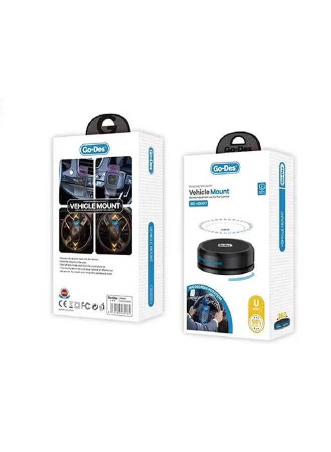 GO-DES Magnetic 360° Rotatable Steering Wheel Car Phone Holder(GD-HD307) - Image 2