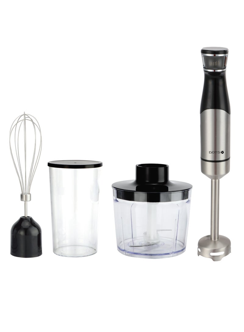 DOTS Dots 4-in-1 Hand Blender, 1000W Immersion Blender, Stainless Steel Blades, 500ml chopper bowl, 700ml food processor for smoothies, puree, baby food, soup, juice FBH1015S3  - Image 1