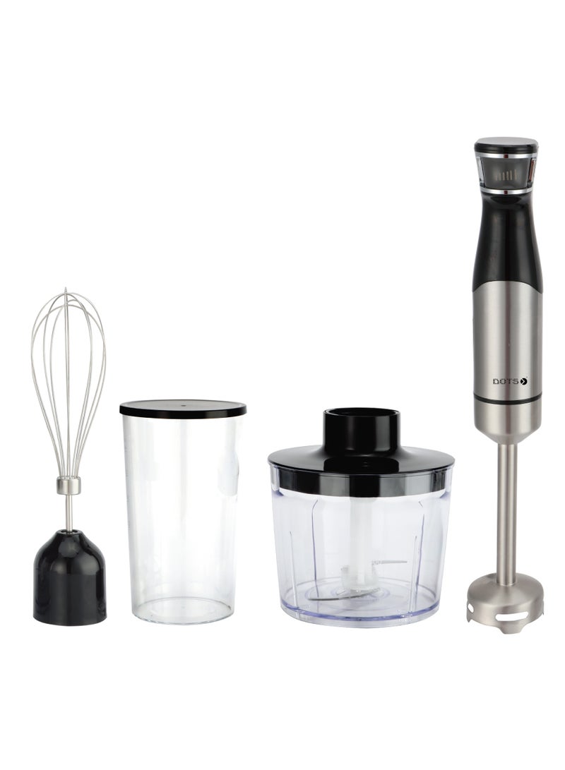 DOTS Dots 4-in-1 Hand Blender, 1000W Immersion Blender, Stainless Steel Blades, 500ml chopper bowl, 700ml food processor for smoothies, puree, baby food, soup, juice FBH1015S3  - Image 2