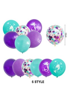 Party Mermaid Tail Balloon Theme Party Children's Birthday Cartoon 22 Pack  - Image 4