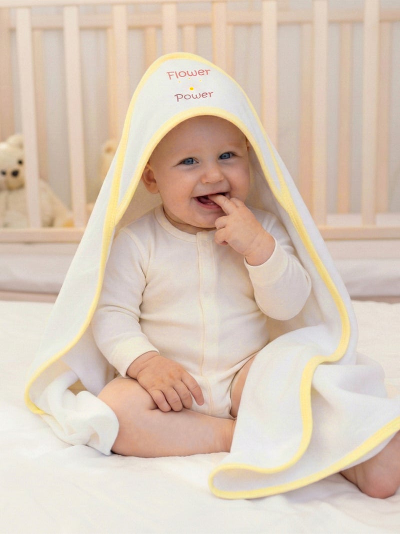 بابيز_بيسك بيبيز بيسك قماط / بطانية استقبال للمولود الجديد من القطن 100%, أصفر - Image 3