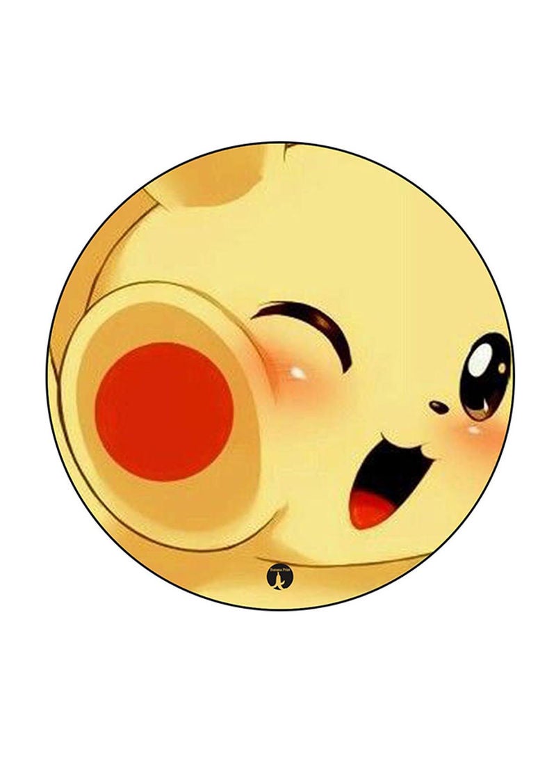 RKN Pokemon Printed Mouse Pad Round  Multicolour