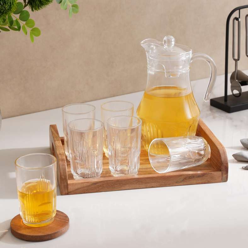 Arcopal Orient 7-Piece Drink Set -Clear