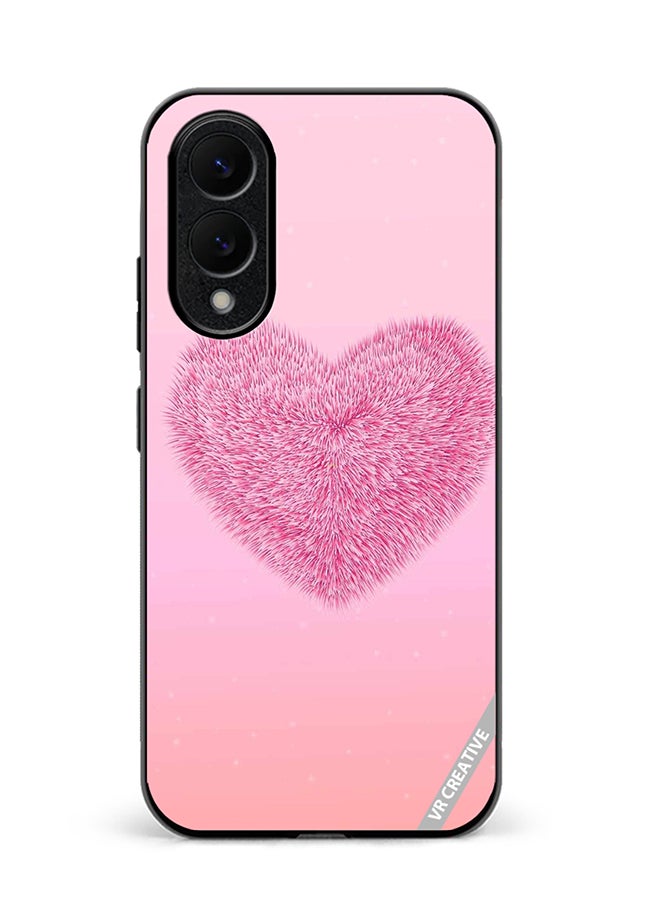 VR CREATIVE Protective Case Cover For Samsung Galaxy S25 Edge Soft Heart Design Multicolour