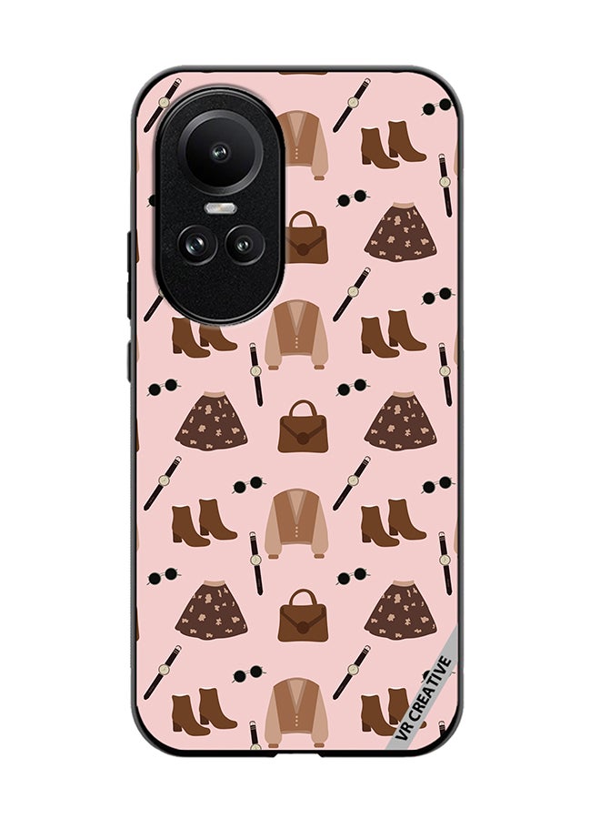 VR CREATIVE Protective Case Cover For Oppo Reno 10 Pro Outfit Vintage Vector 2 Design Multicolour - Image 1