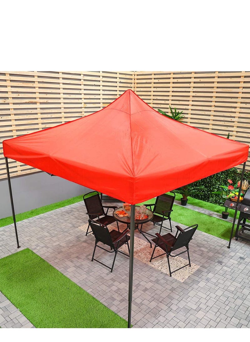 Gazebo 3 X 3 Mtr Portable Event Canopy Tent,Pop Up Instant Shelter Sun Protection Shade for Outdoor Camping, Picnics, Beach, Garden, Sports Party-Camping Tent (Red)