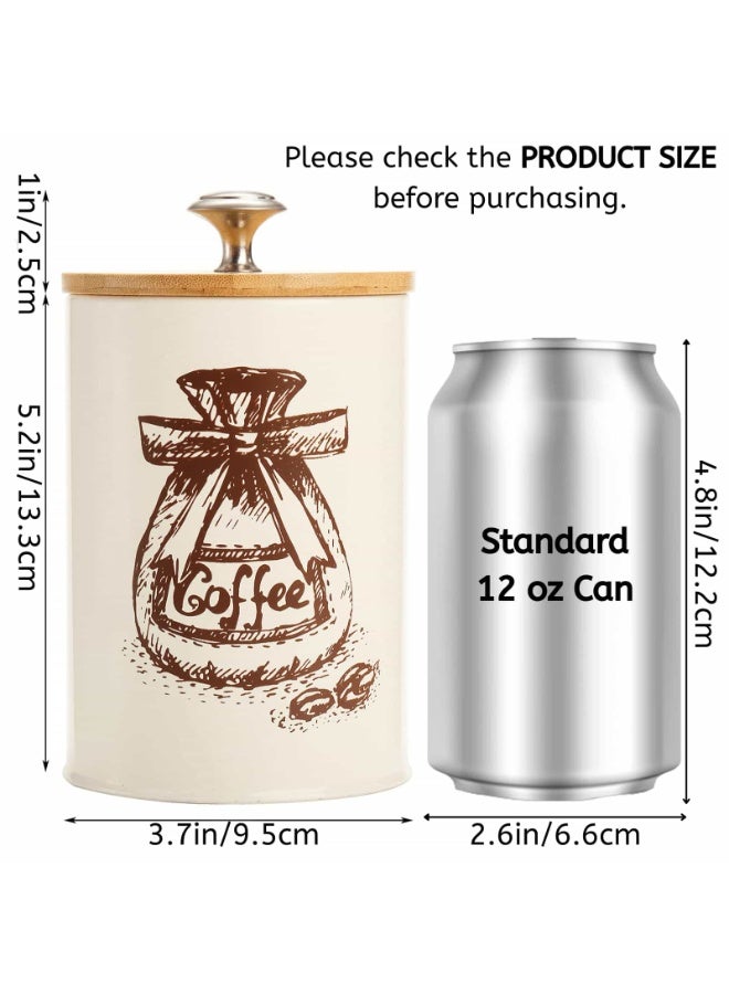 Anmi 3 Piece Luxury Coffee & Tea Storage Sets, Airtight Metal Tins with Bamboo Lids, Premium Kitchen Storage for Sugar&Arabic Coffee Beans, Gift Box - Image 2