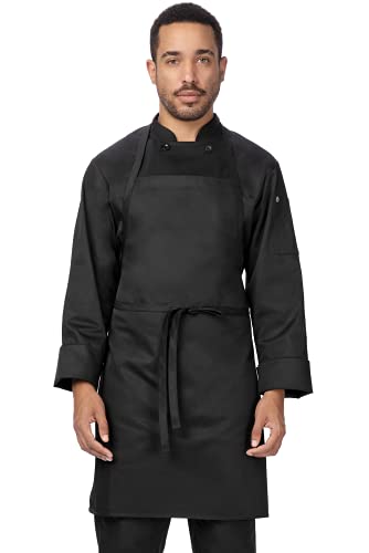 Chef Works Unisex Sustainable Bib Apron Black One Size - Image 1