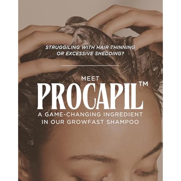 Growfast Shampoo, Strengthens Hair, Combats Hair Loss with Procapil™, Vegan, Sulfate & Paraben Free, Color Safe (8 fl. oz.) - Image 5