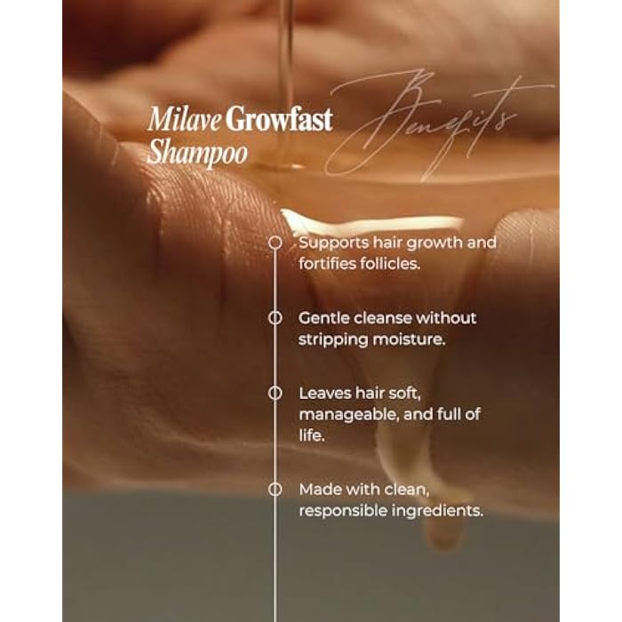 Growfast Shampoo, Strengthens Hair, Combats Hair Loss with Procapil™, Vegan, Sulfate & Paraben Free, Color Safe (8 fl. oz.) - Image 2