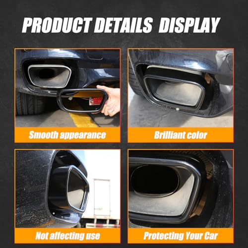 LLKUANG Car Tail Muffler Exhaust Pipe Output Cover Parts Compatible with BMW X5 F15 2014-2018 X6 F16 2015-2019 Stainless Steel Car Tail Pipe Trim Cover(for M Sports Version) - Image 5