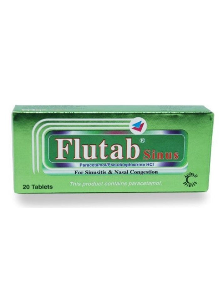 Flutab Sinus 500mg/30mg Tablets 20S Twin Pack