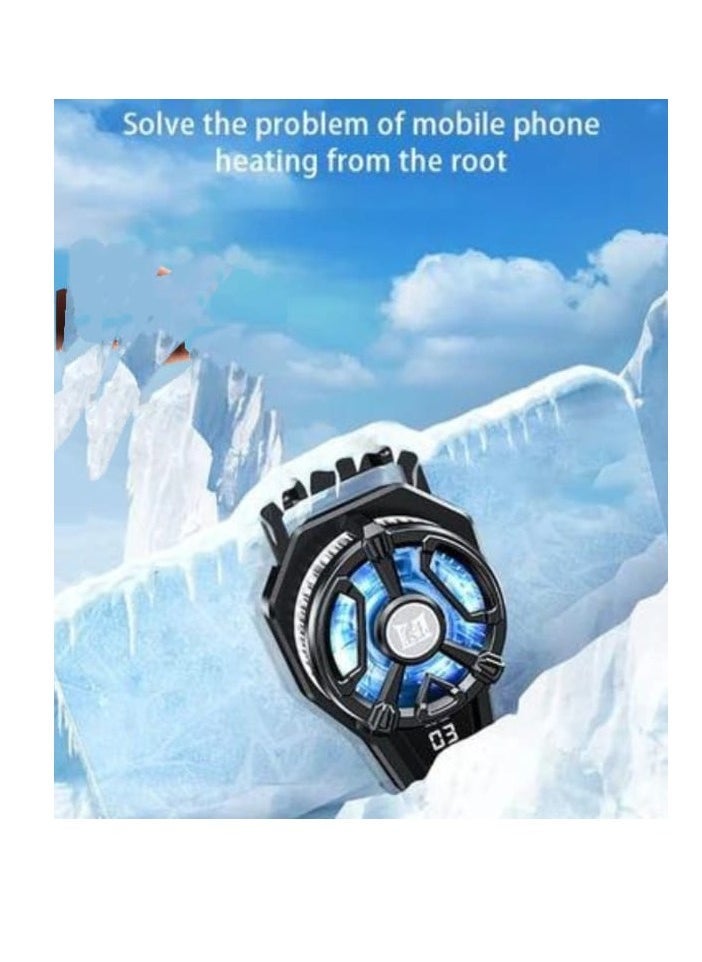 ELTRAZONE N7 Mobile Phone Cooler System – High-Speed Cooling Fan with Silent Operation & LED Display | Ultra-Fast Heat Dissipation for Gaming & Streaming | USB Powered, Clip-On Design for Android & iPhone | Prevents Overheating & Lag During Gameplay - Image 2