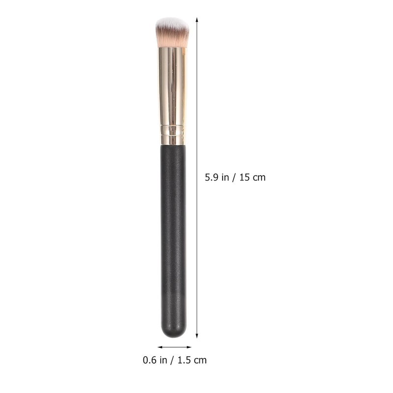 LABRIMP 4pcs Concealer Makeup Brushes with Wooden Handle, Angled Concealer and Nose Contour Brushes for Women, Skin-friendly Cosmetic Tools for Precise Foundation and Face Makeup - Image 2