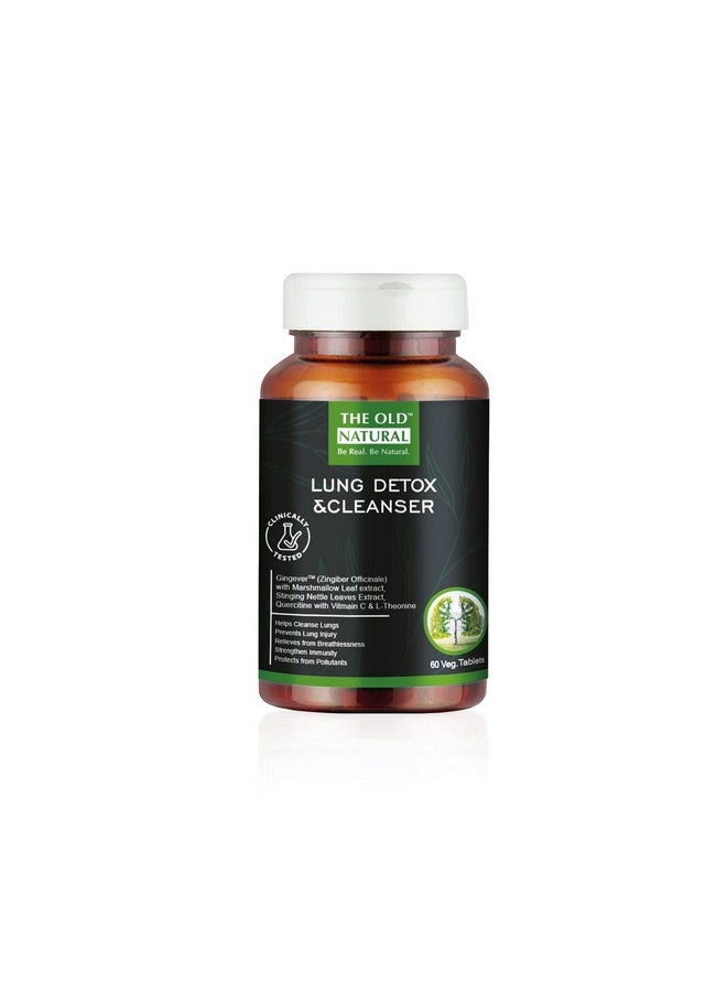 The Old Natural The Old Natural Lungs Detox for Smokers & Pollution - 19-in-1 Formula with Marshmallow Leaf, Quercetin, Nettle, Vasaka & More - Removes Tar & Mucus (Pack of 1-60 Tablets)  - Image 2