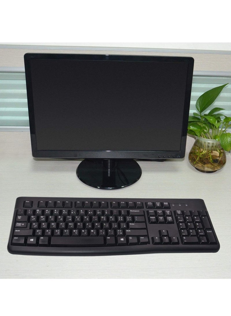 Captaintech 2PCS Pack Arabic Keyboard Replacement Stickers - Black Background With White Letters for Computer, Laptop, Notebook, Arabic Keyboard Sticker ﻿  - Image 4