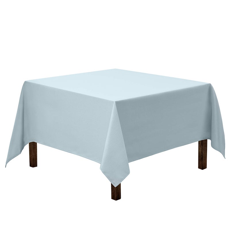 Gee Di Moda Square Tablecloth - 52 x 52 Inch Baby Blue Table Cloth for Small Square or Round Tables - Heavy Duty Washable Fabric - for Buffet Table, Holiday Party, Dinner, Wedding & Baby Shower - Image 1