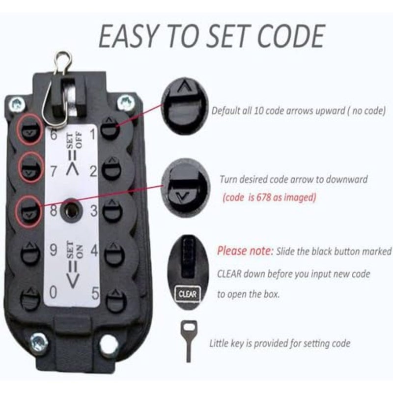 Key Lock Box with Combination Lock, Wall Mount Key Safe with 10-Digit Push Button Code, Outdoor and Indoor Hide-a-Key Lock Box for House, Garage, or Office Use - Image 5