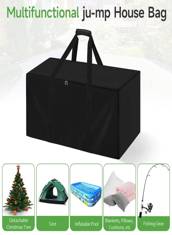 Andacar Bounce House Inflatable Storage Bag for Bounce House Inflatable, Portable Boun-cy House Storage Bag Kids Boun-cy Castle Bag Outdoor Ju-mp House Bags - 40"L × 20"W × 28"H, Black - Image 4